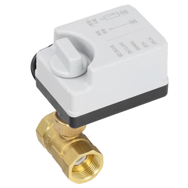 Motorized Ball Valve Electric 2-Way Normally Closed Manual Automatic DN20 DC12V~24V