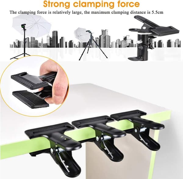 8 Pcs Metal Spring Clamps Photo Studio Clamps Photo Studio Bac DXGHC