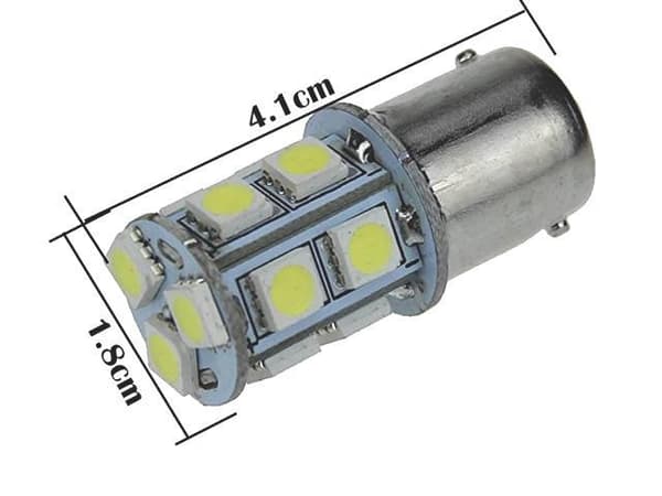 Ba15s r5w r10w 1157 5050 13SMD 1156 röda LED-lampor med 13st 5050smd chip 2-pack silver silver Silvergrå silver Silvergrå