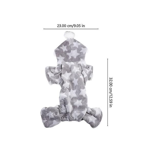 1 stk julekæledyrstøj kæledyrsjumpsuits til hunde hund varm jumpsuit