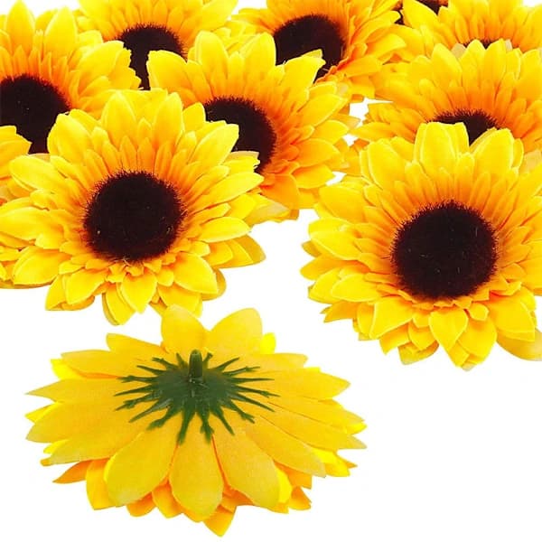 Sunflower Heads 5 Pcs Artificial Sunflower Heads Artificial Daisy Heads
