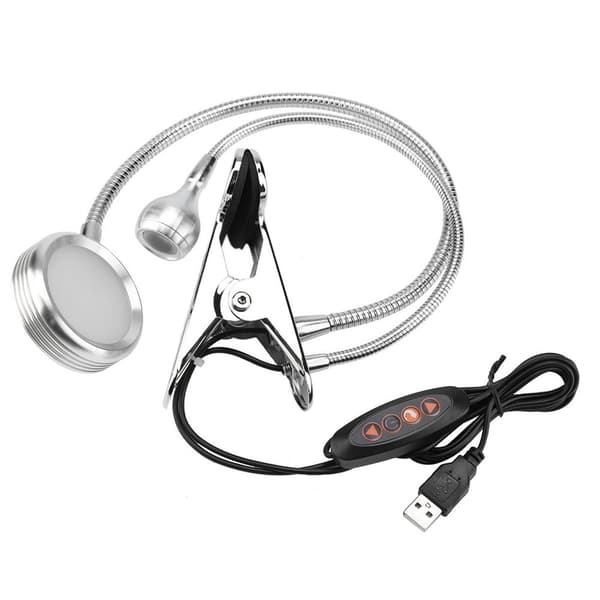 Eye protection double head clip clamp lamp, adjustable color, warm light KLB