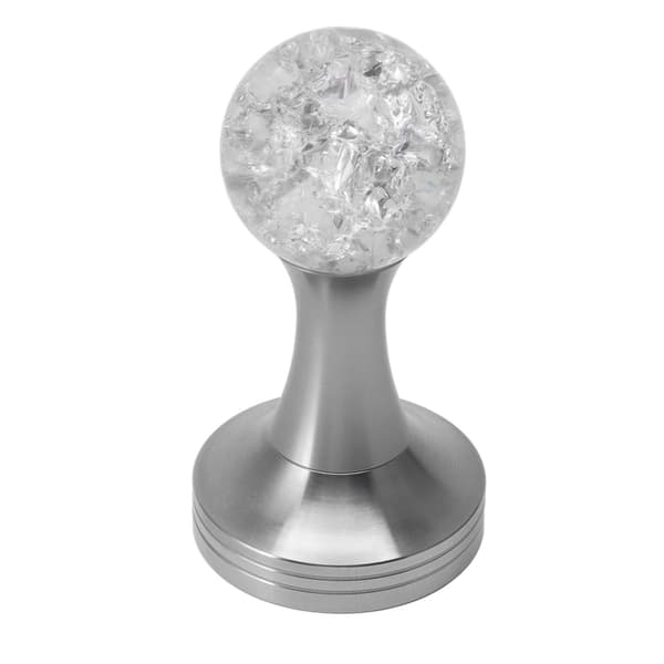 Krystallkule Kaffeplatt Tamper Rustfritt Stål Base Pulverhammer for Kaffetilbehør Sølv 51mm