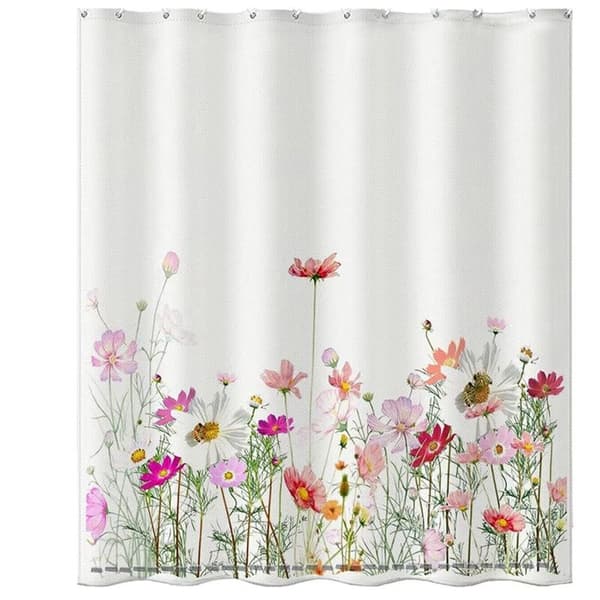 Waterproof Eucalyptus Pattern Shower Curtain, Polyester Fabric Shower Curtain Set, Machine Washable Decorative Bathroom Curtain