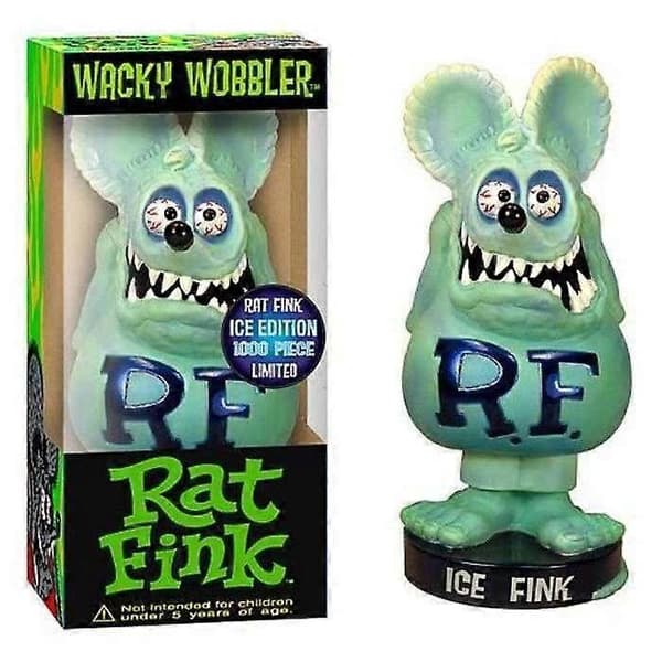 Figur - Rat Fink ICE - Bobble Head - Sjelden samling - 17 cm