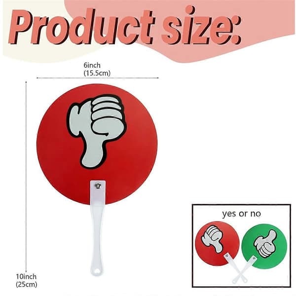 10-pack Thumb Up/Down Classroom Voting Paddles, Small Group Classroom Supplies, Teacher Supplies, Yes or No