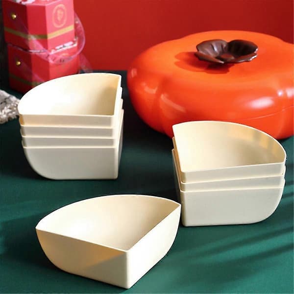 Persimmon Snack Tray, Dried Fruit Tray Candy Bowl with Lid Portable Candy Plate