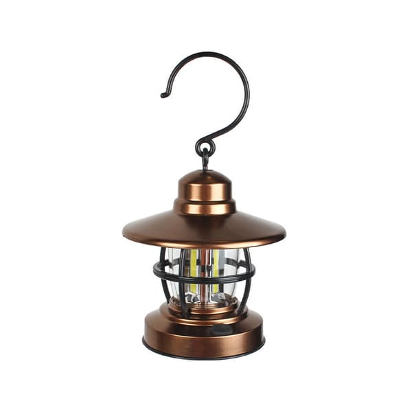 Bærbar lampe LED batteriteltlampe retro luksuriøs atmosfære til lejr, havebelysning