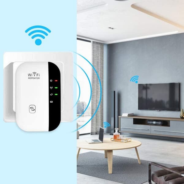 Aigital WLAN Amplifier WiFi Repeater Range Extender Amplifier 300Mbps
