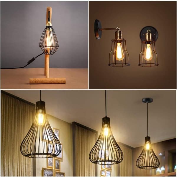 Edison-pære E27. 7 stk 4W LED-pære ST64 glødepærer KLB