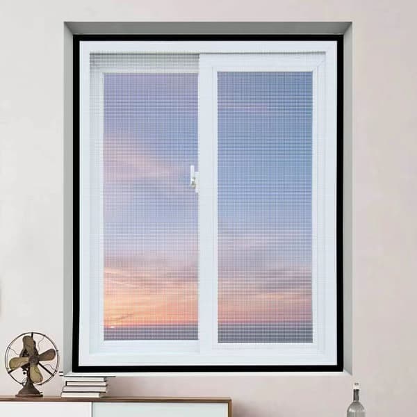 Window Net, Self-Adhesive Mosquito Net for Windows, Adjustable Insect Screen, Transparent Net for Cats, Mosquito Net (120x150cm)