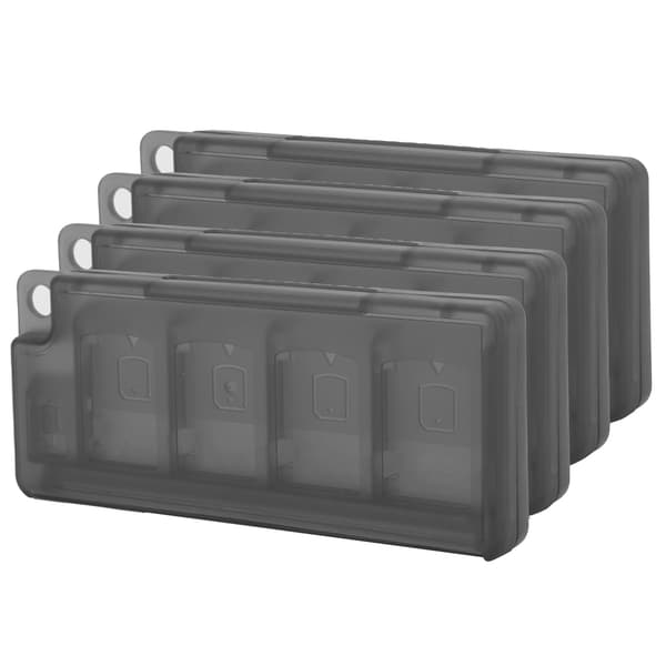 4 stk. opbevaringsboks til spilkort med 8-i-1 kortplads + 2 stk. pladser til Nintendo Switch Sort
