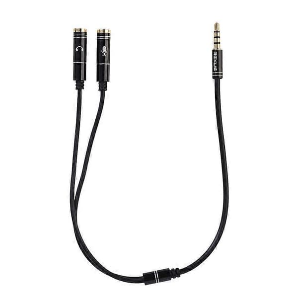 3,5 mm Jack Hodetelefonmikrofon Musikk Lydsplitter Forlengelsesadapterkabel