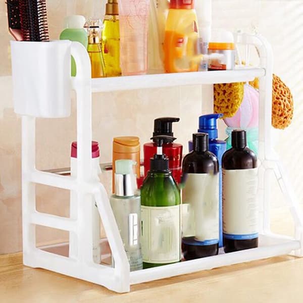 Kitchen Organization Multifunctional 2-Tier Spice Rack A Cutting Double Shelf Storage Rack