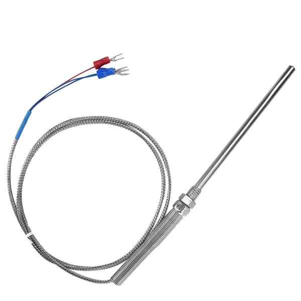 M8 Gevind PT100 Platinamodstand Termoelement 100mm Sonde Temperatursensor Kabel 0-400℃ (1 m)