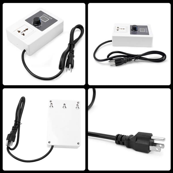 2000W AC 110-240V SCR Spenningsregulator for Hastighets- og Temperaturkontroll - EU-plugg