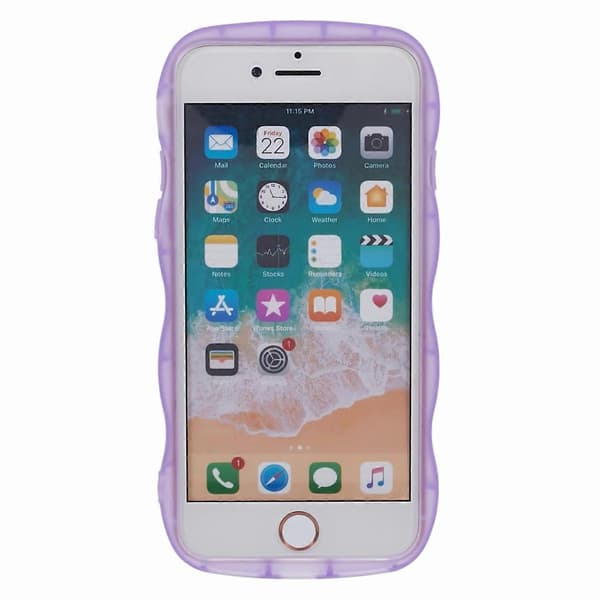 JTW-serien Cover til iPhone 7/8/SE (2020)/SE (2022) Glitterstjerner Bølget Kant TPU-beskyttelse Multicolor Style B