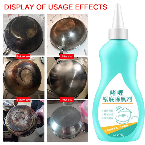 Pots Bottom Effective Degreaser Easy to Apply Rinse Aid for Cookware Use 1pc 1pc