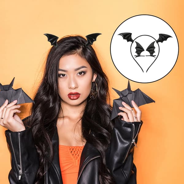 1 sæt søde flagermus til Halloween, børns hårklemmer, Halloween rollespilsfest (sort) Black