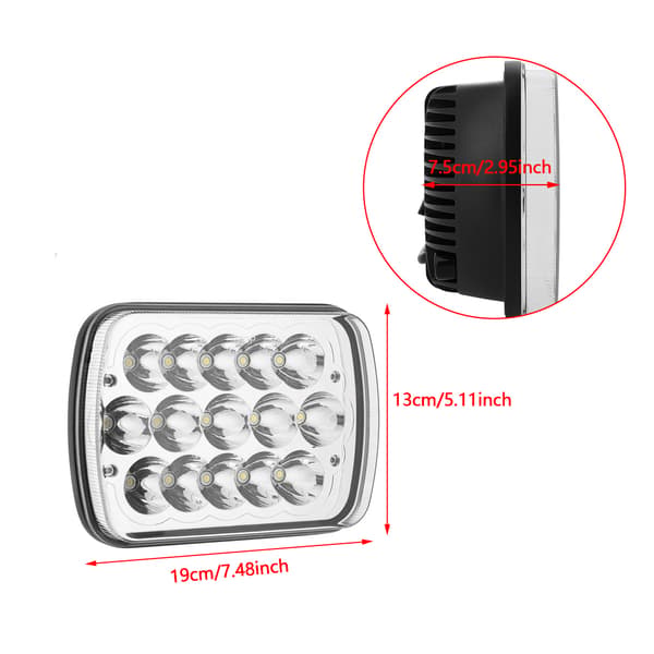 7 tommers 45W LED-frontlykt for Jeep Wrangler 2007-2015