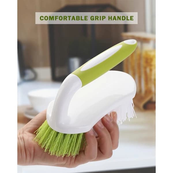 Scrub Brush, Heavy Duty Scrub Brushes with Comfortable Grip for Shower, Bathroom, Sink, Kitchen, Floor Cleaning, 3 Pack