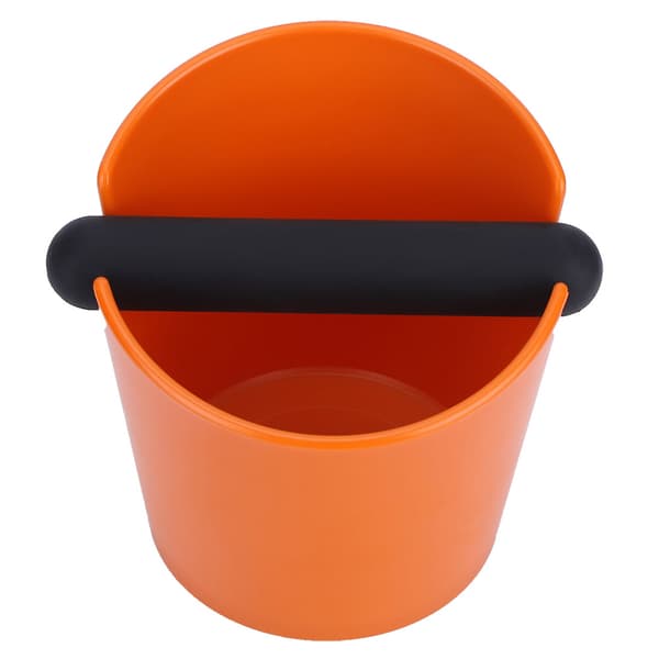 Coffee Knock Box Household Anti-slip Coffee Grounds Container for Cafe Orange