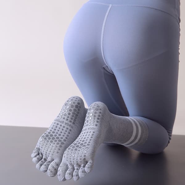 Yogasockor Halkfria Strumpor med Grepp Pilates Balett Barre So