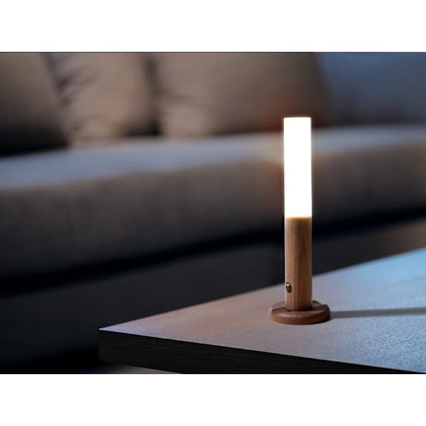 Rechargeable LED Wall Lamp, Indoor Lighting, Corridor/Cabinet/House/Bathroom Motion Sensor (Walnut)
