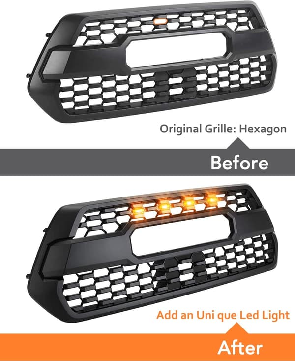 LED-grilllys Amber Gul med Sikring for Tacoma TRD PRO Front