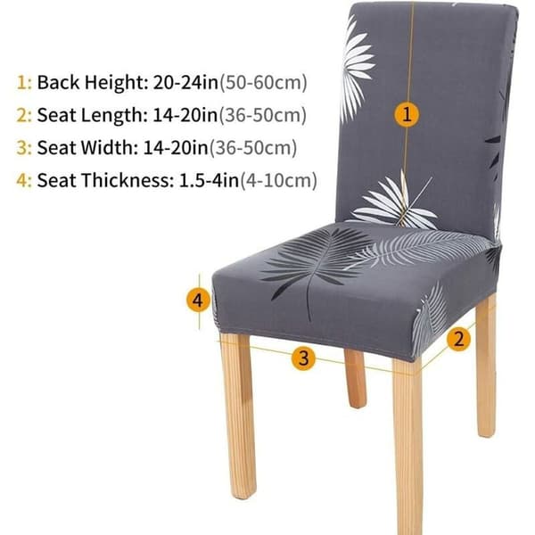 Tuolinpäällinen (musta harmaa 6 kpl)