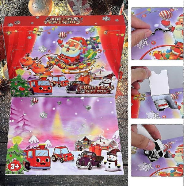 Julekalender, Julekalender for barn 24 dagers nedtelling bil leketøy Julekalender Blind Box gave