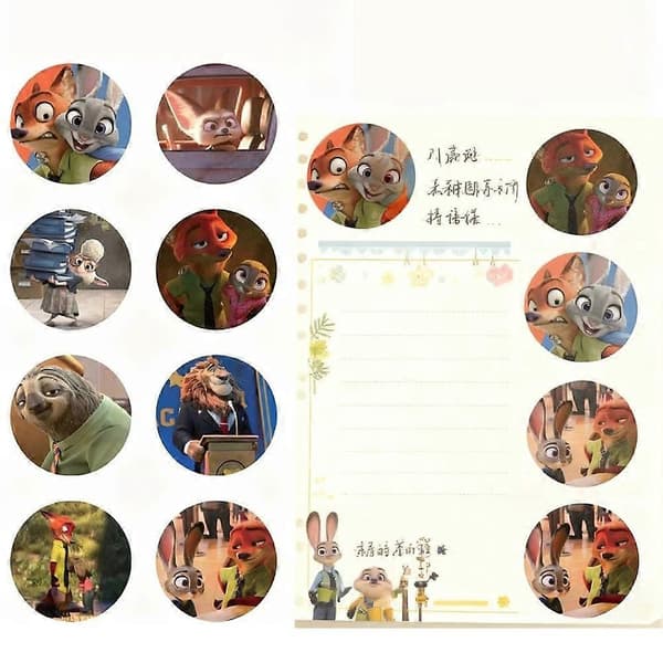 Zootopia-tarrarulla 500 kpl Lasten palkinto Koulutarvikkeet Leikekirjan sisustus