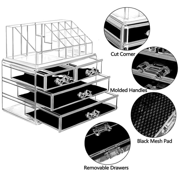 Makeup Storage Box Cosmetic Storage Box Multi-layer Jewelry Box Transparent Desktop Storage for Cosmetics