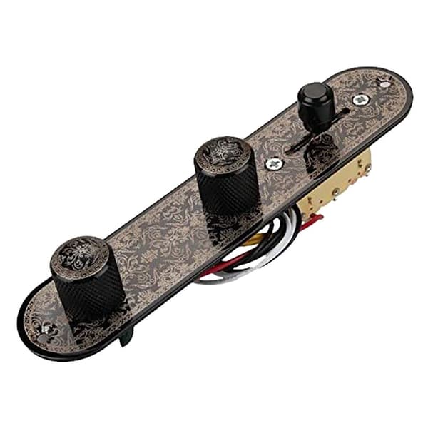 Guitar kontrolplade fyldt med 3-vejs switch til sort guitar