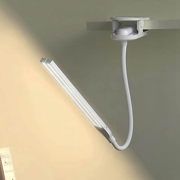 Mini Desk Lamp with Eye Protection, USB Charging, Student Bedroom Dormitory LED Clip Double Lamp Foldable Cap Night Light B