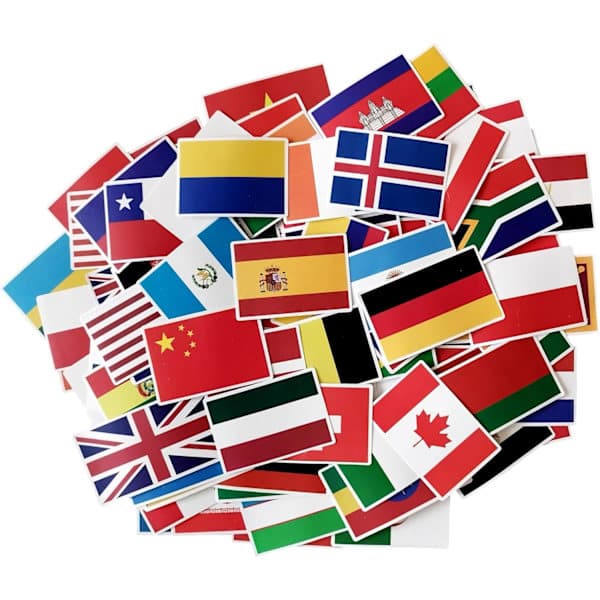 Verdensflagg klistremerker bilklistremerke koffertflagg