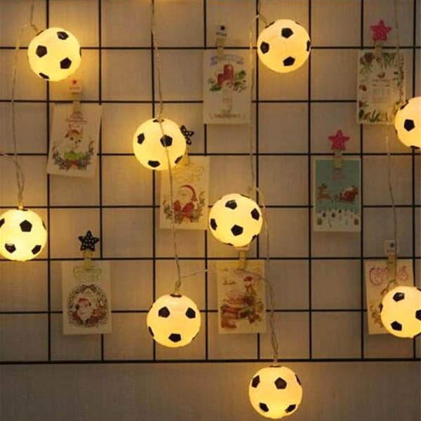 20 LED Football String Lights Decoration - Modern Ball Models Indoor Decoration Warm White Light 3M/6.56ft