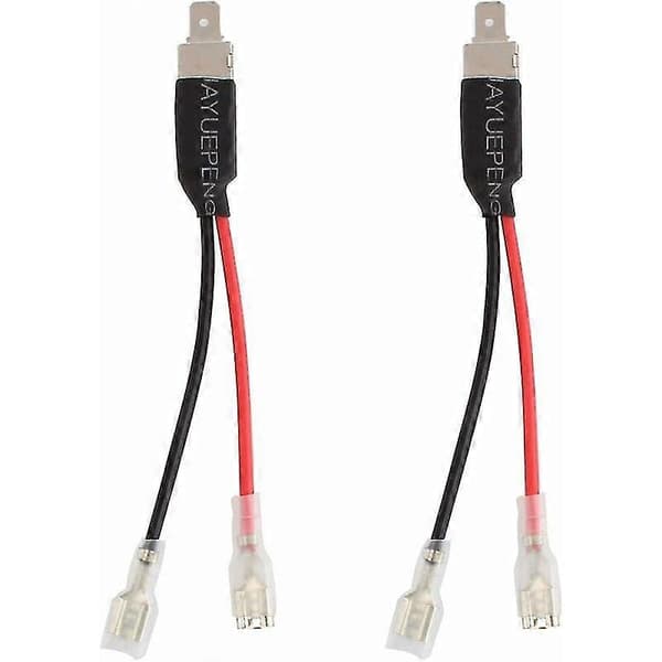 H1 LED Headlight Replacement Male Connector Single Diode Converter Connection Cables For Headlight Bulb Cables Accessories - 2 Pcs