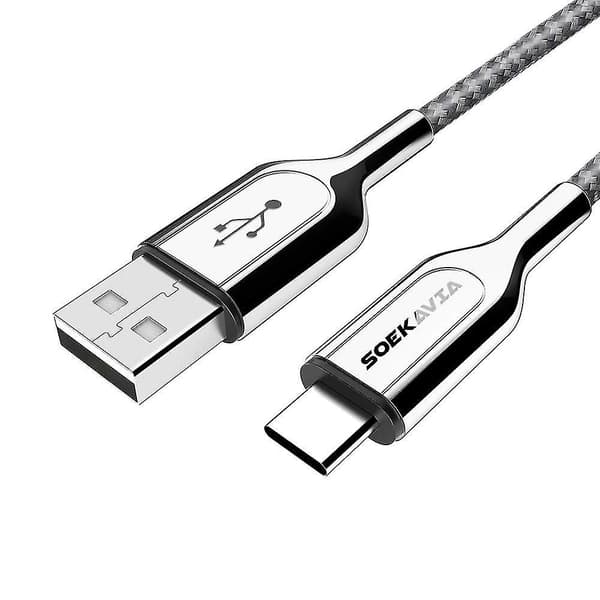2-pakning 6,5 fot USB-C-kabel, USB2.0-ladekabel