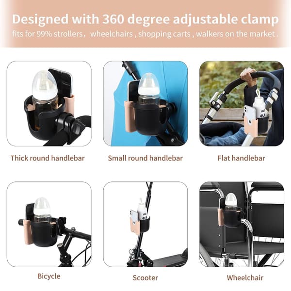 Mukiteline puhelintelineellä, pyörän mukiteline, 2-in-1 universaali C