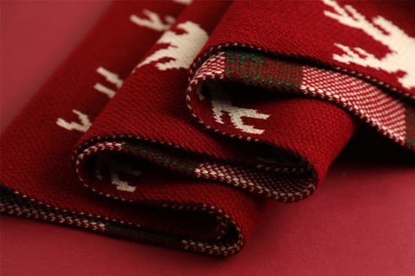 2 st Mångsidiga Julhalsdukar Stickade Ull Varma Halsdukar C