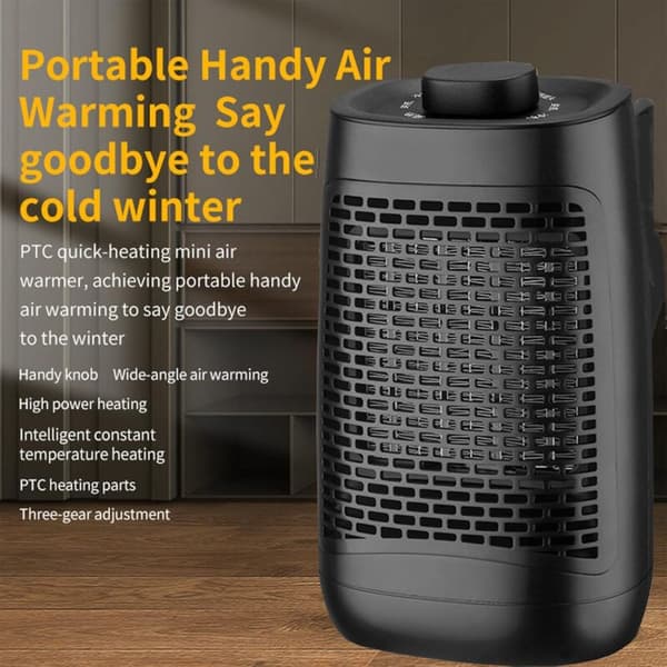 Smart Ceramic Fan Heater 1500W, Electric Fan Heater, Adjustable Thermostat and Timer with LED Indicator, Fast Heating (1500W - One-button)