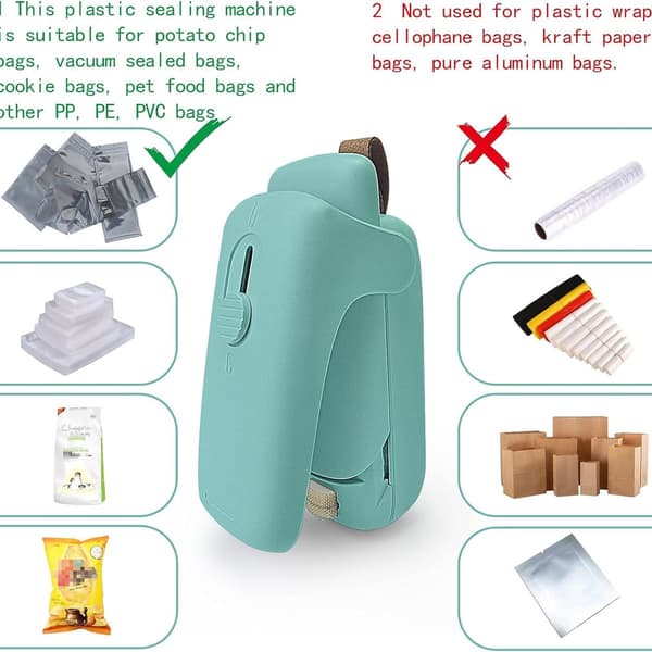 Liten filmforseglingsmaskin, forseglingsmaskin med kutter 2 i 1