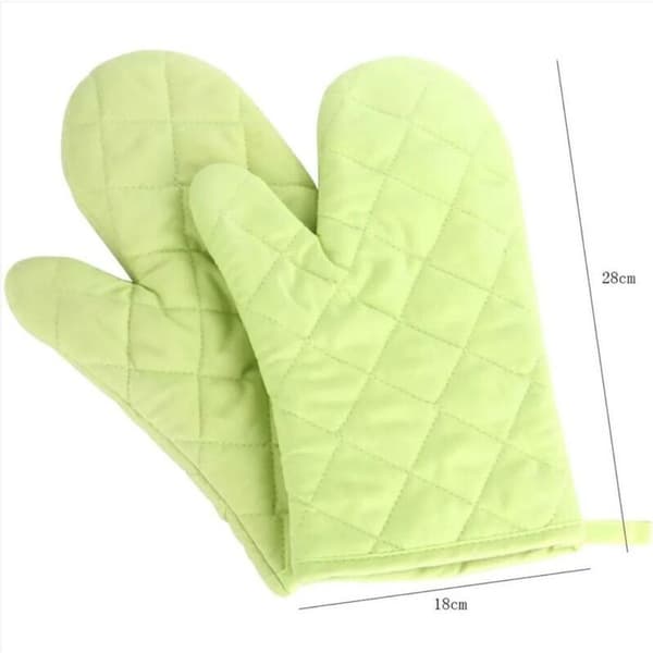 Heat Resistant Oven Mitts Microwave Gloves for Cooking Baking Grilling 1 Pair Red