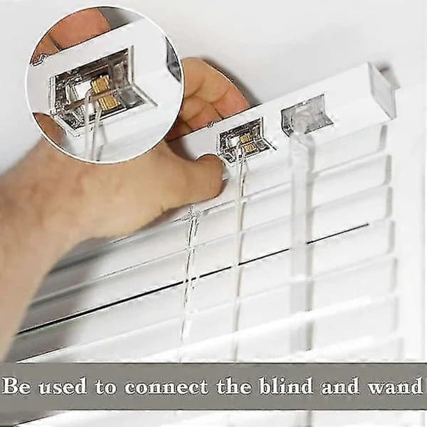 4 Pieces Blind Wand Angle Control Rod Tilter Mechanism for 1 Inch Mini Blind Headrail Blind Tilter Mechanism Replacement with D-shaped Gear