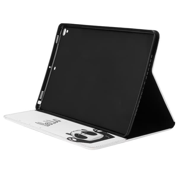 Portable Tablet PU Protective Holster 360° Universal Protection Painted Leather Case for iPad 9th Generation HELLO Panda