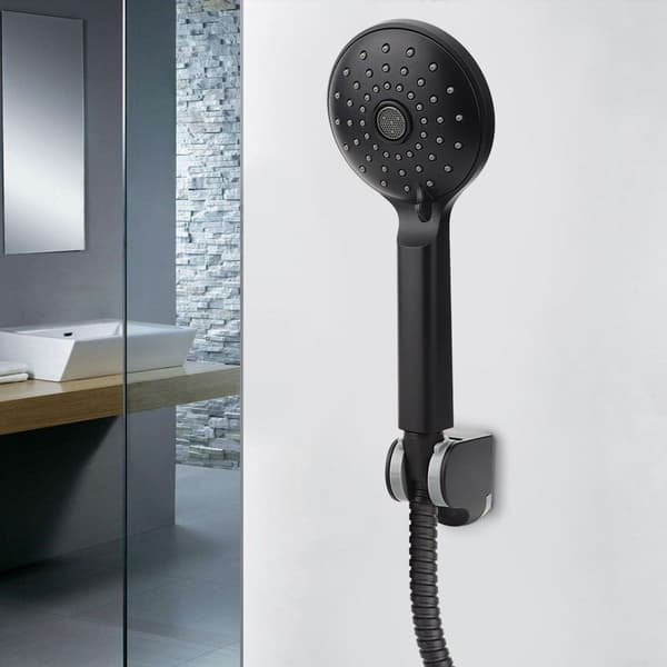Matt Black Handheld Shower Head with Shower Head Holder KLB