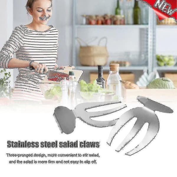 2 stk salatklo i rustfritt stål - yuhao