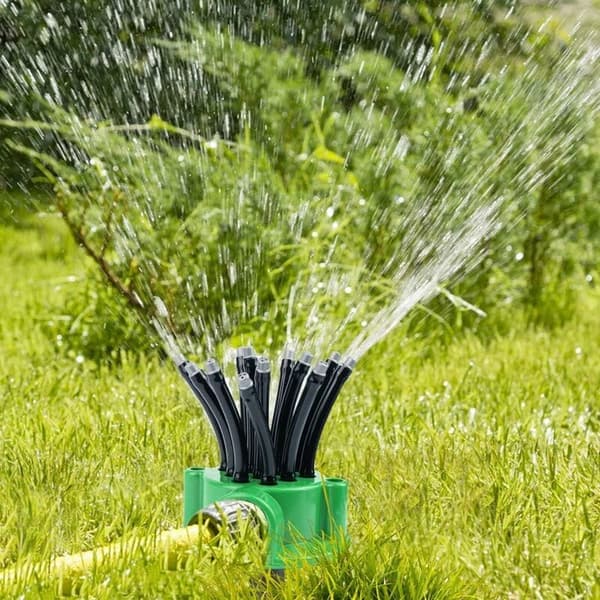 360° Roterande Grässprinkler, Justerbart Vattenmunstycke för Trädgård, Gräsmatta och Grönsaksfält