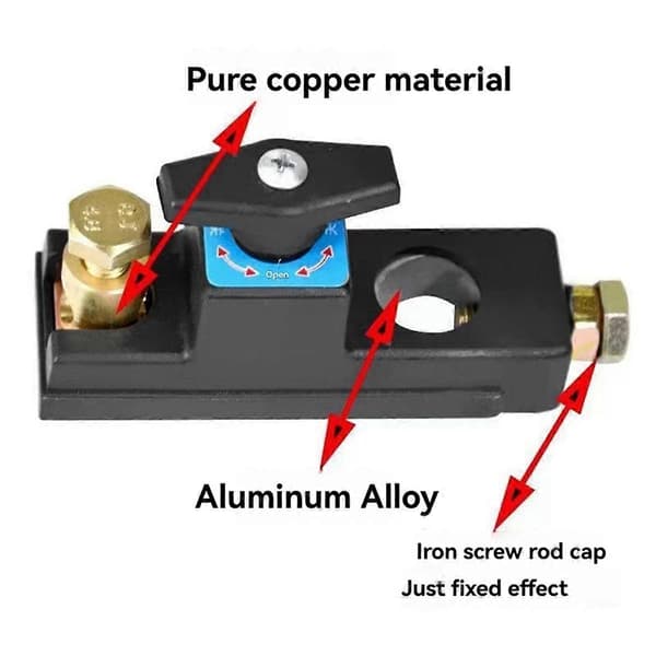 12V/24V Universal Bilbatteri Afbryder Batteripol Anti-lækage Afbryder Batteri Afbryder Isolator Afbryder